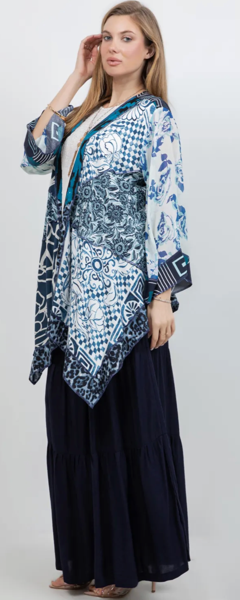 Hamptons Patchwork Kimono Jacket Sml-Med-Large-Xl
