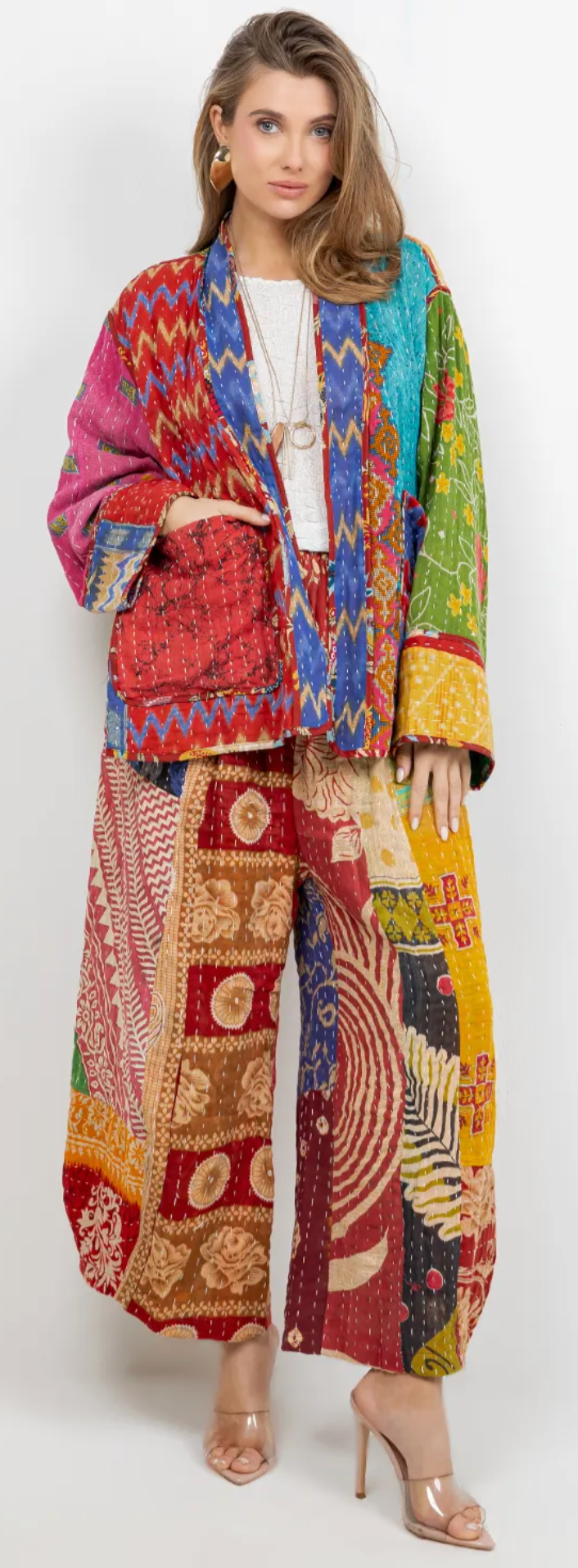 Reversible Kantha Jacket – One-of-a-Kind–2X | Upcycled Cotton Patchwork