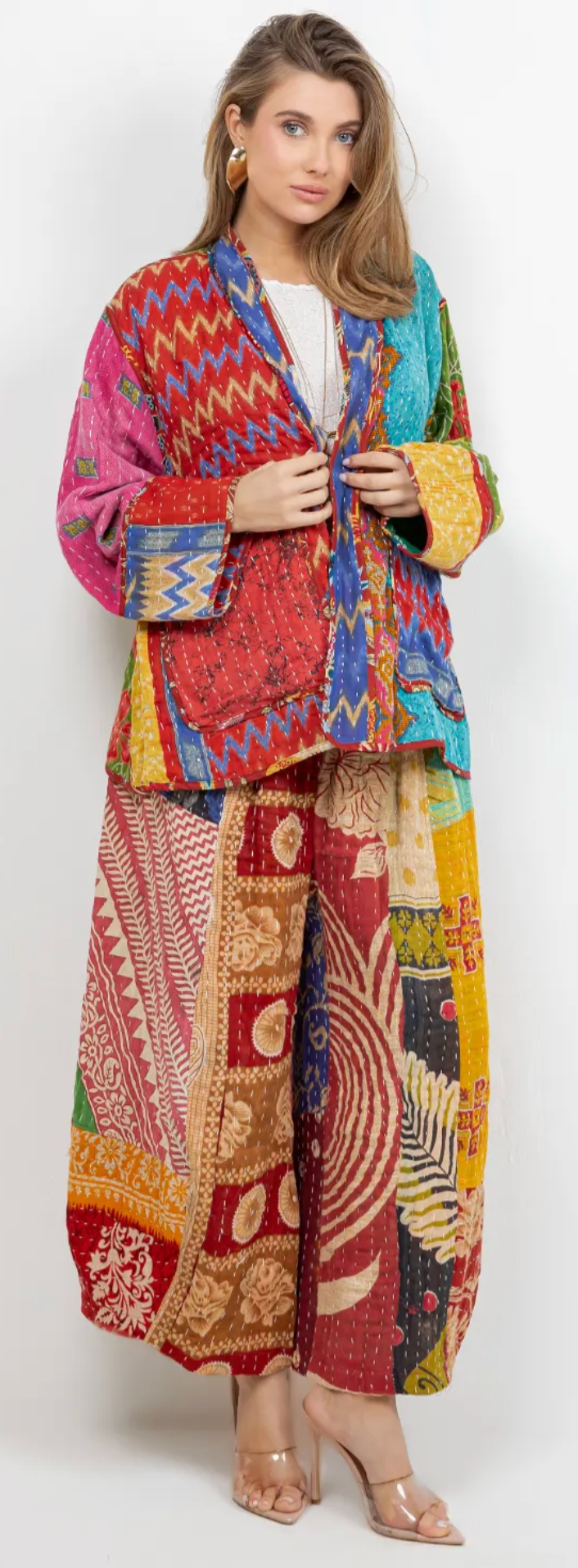 Reversible Kantha Jacket – One-of-a-Kind–2X | Upcycled Cotton Patchwork