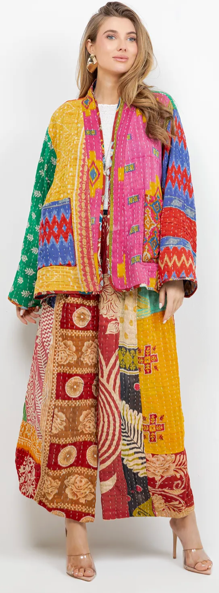 Reversible Kantha Jacket – One-of-a-Kind–2X | Upcycled Cotton Patchwork