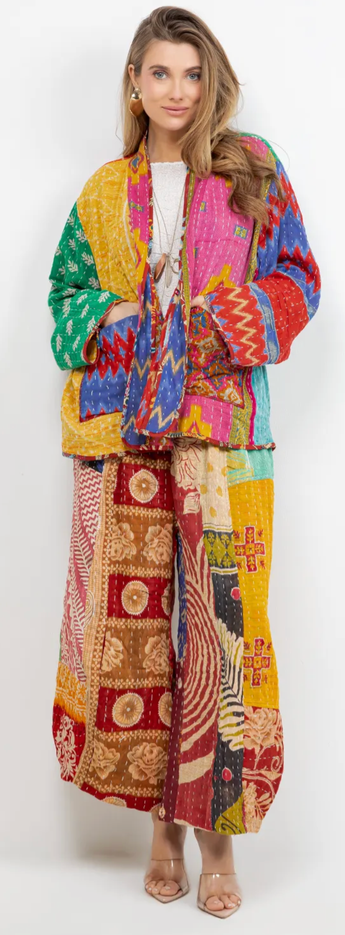 Reversible Kantha Jacket – One-of-a-Kind–2X | Upcycled Cotton Patchwork
