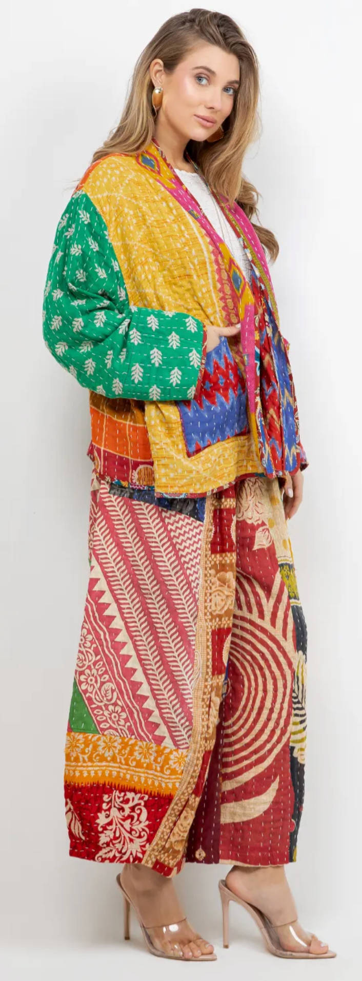 Reversible Kantha Jacket – One-of-a-Kind–2X | Upcycled Cotton Patchwork