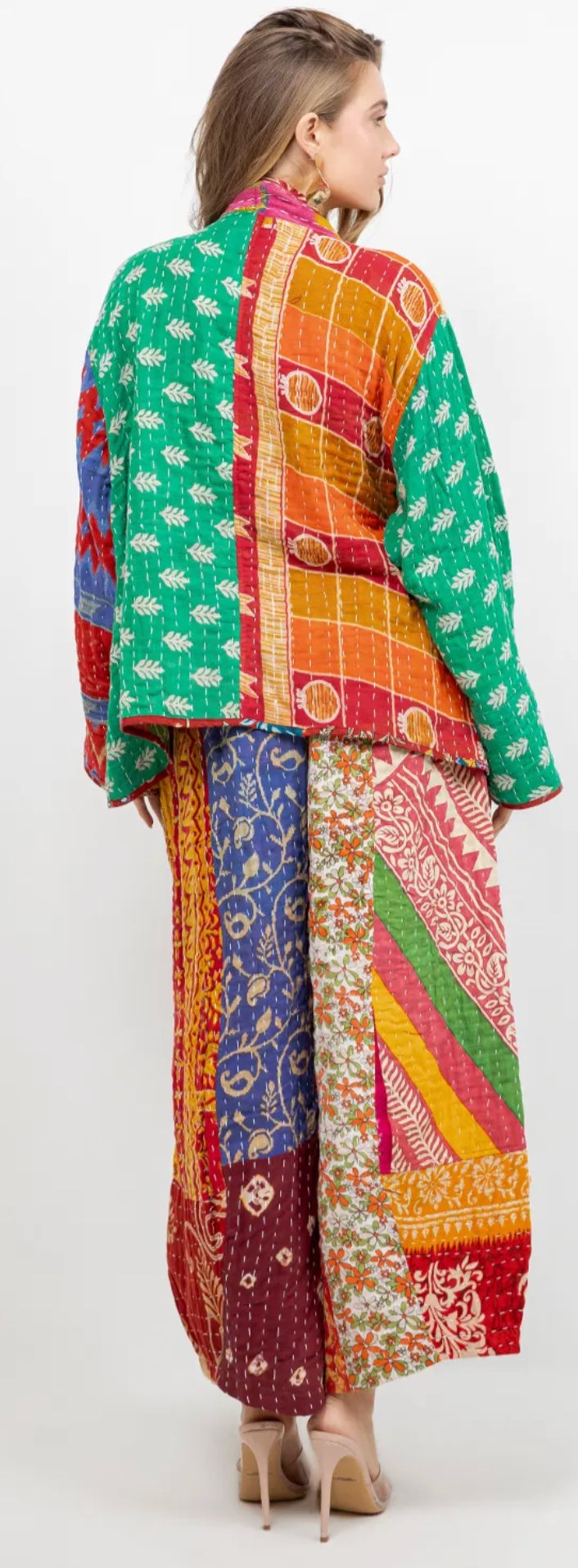 Reversible Kantha Jacket – One-of-a-Kind–2X | Upcycled Cotton Patchwork