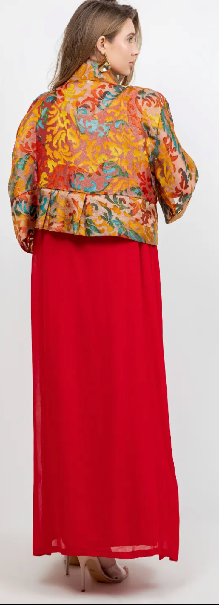Golden Scroll Brocade Jacket Cascade Jacket