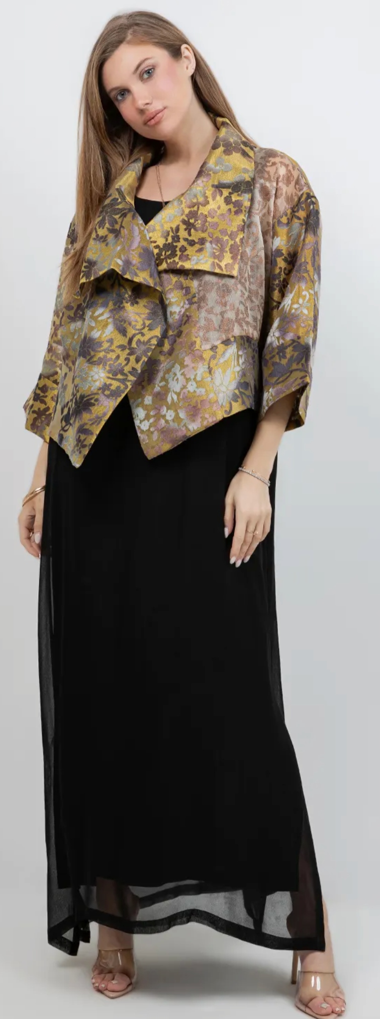 Uptown Bronze Brocade Cascade Jacket