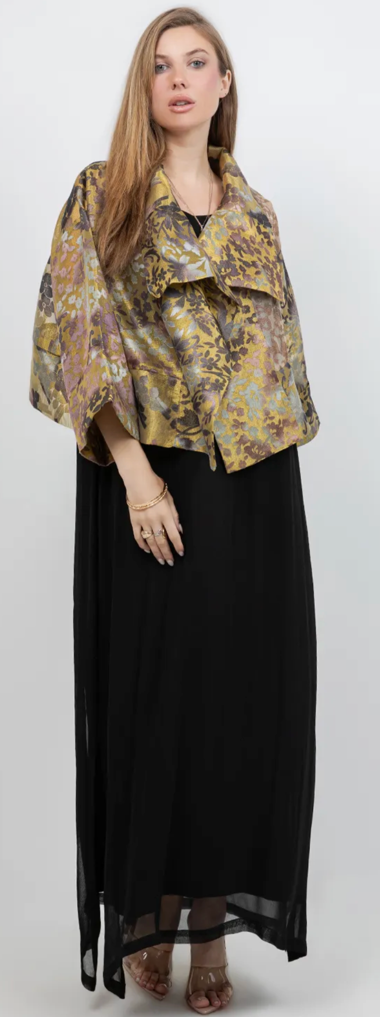 Uptown Bronze Brocade Cascade Jacket