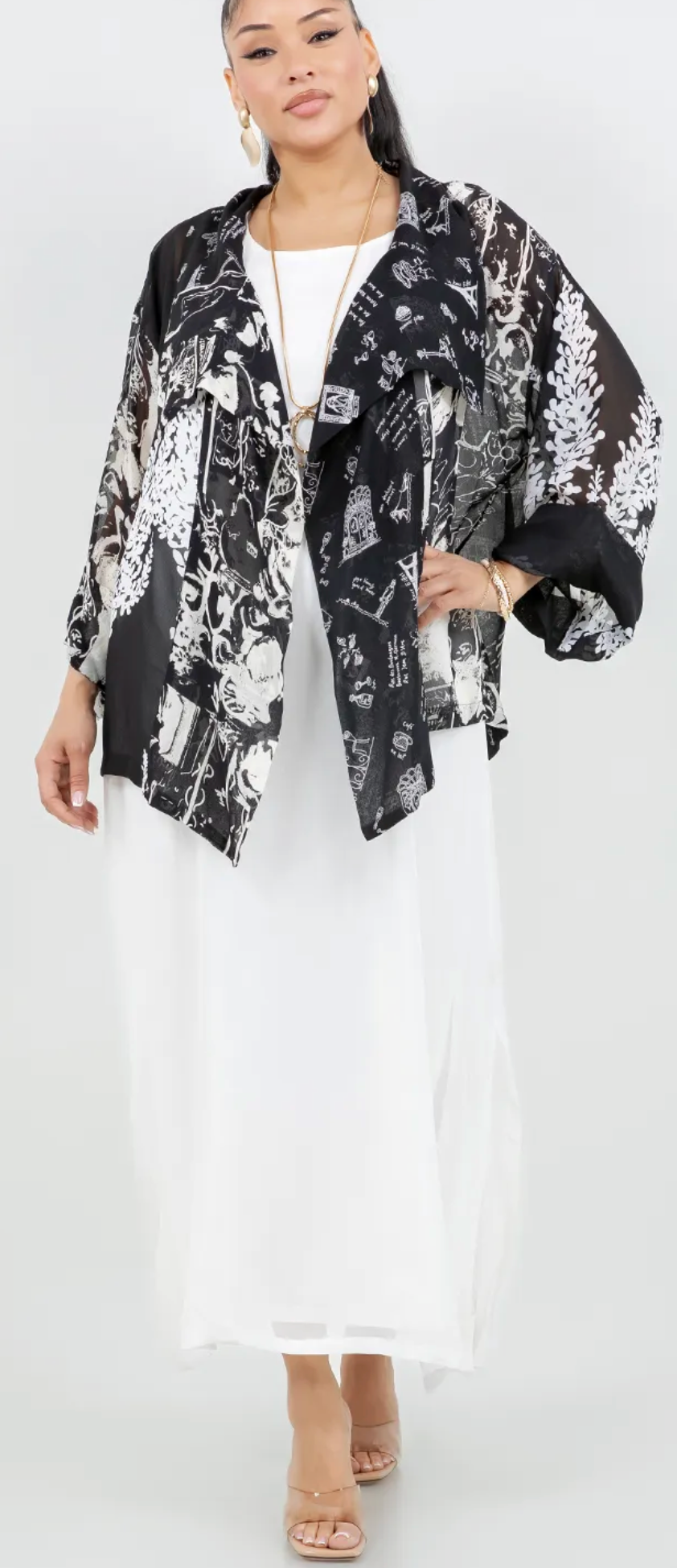 Paris Sketchbook Jacket Drape Sml-2x