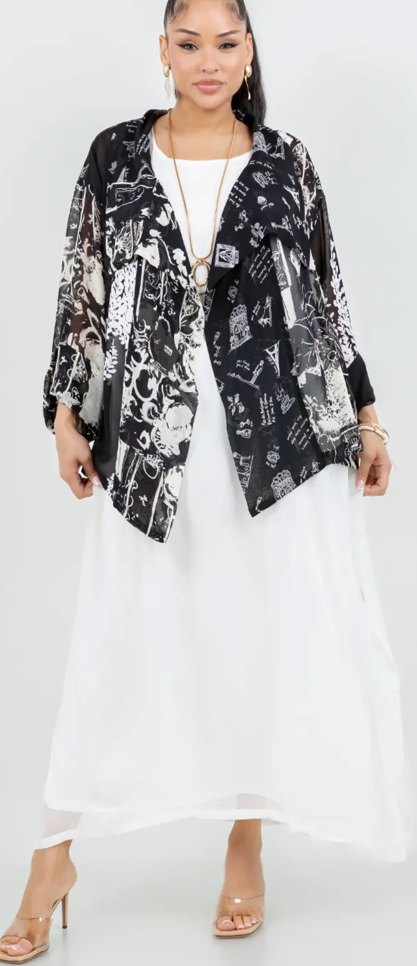 Paris Sketchbook Jacket Drape Sml-2x
