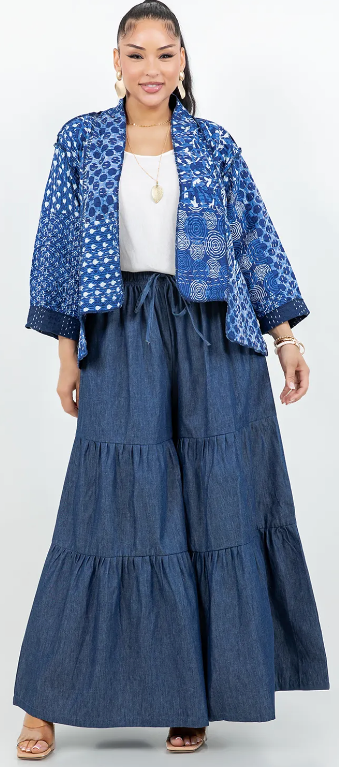 Siren Gallery Kantha Cotton Kimono Jacket Sml-Med-Large-Xl