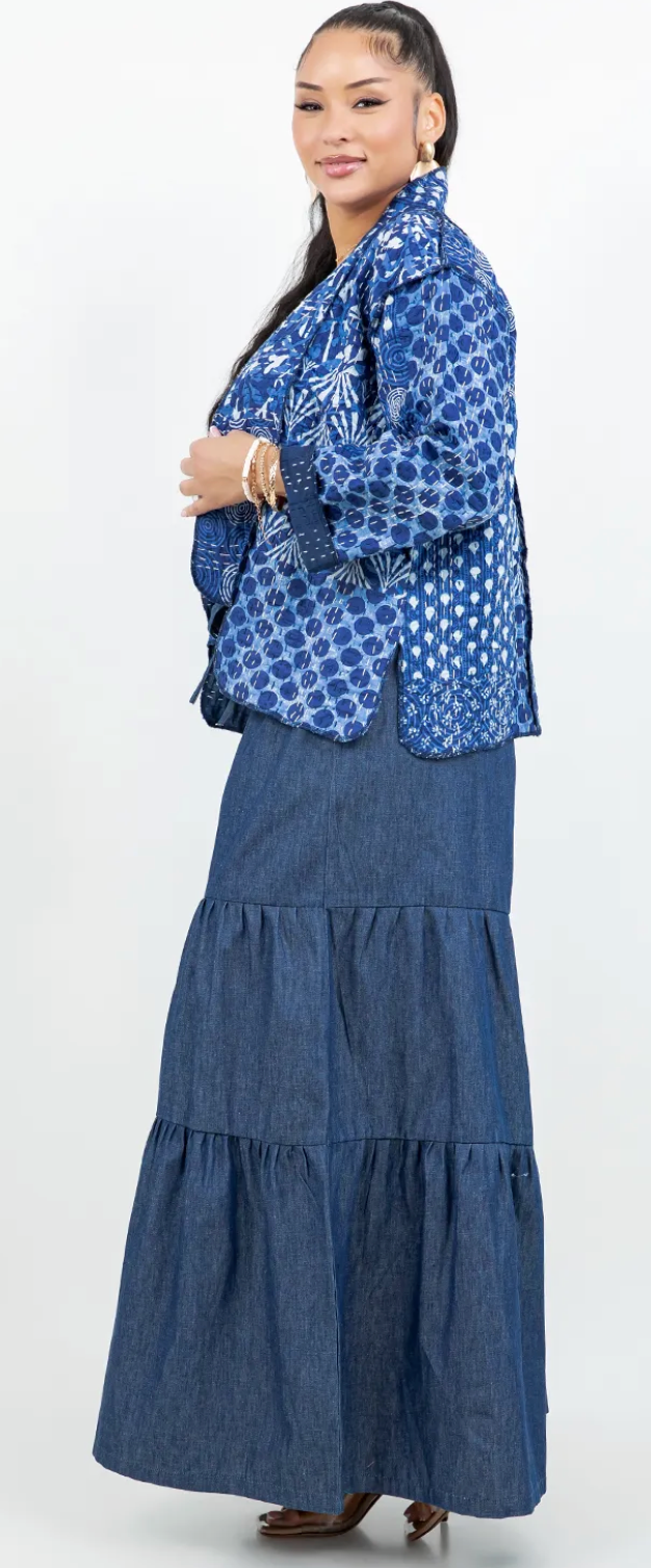 Siren Gallery Kantha Cotton Kimono Jacket Sml-Med-Large-Xl