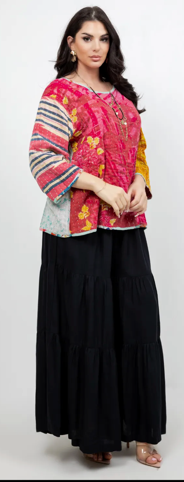 Sausalito Kantha – Reversible Tunic One Size Fits Small to 2X | Colorful Cotton Boho