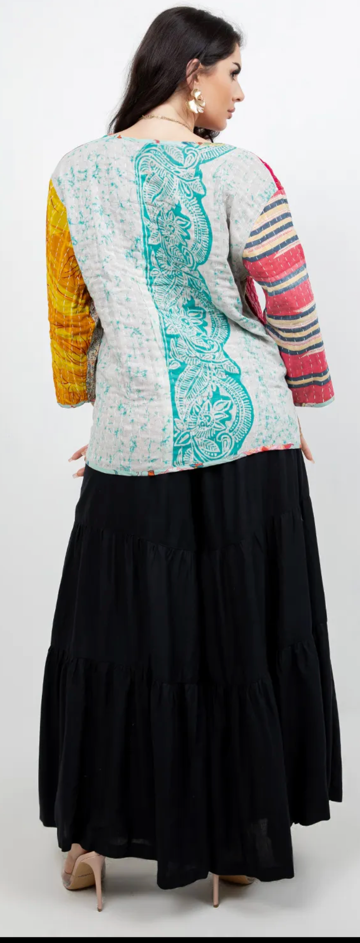 Sausalito Kantha – Reversible Tunic One Size Fits Small to 2X | Colorful Cotton Boho