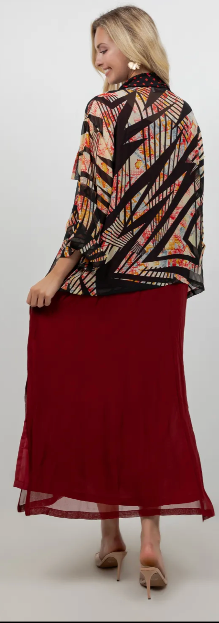 Black ZigZag  Jacket Drape Sml-2x