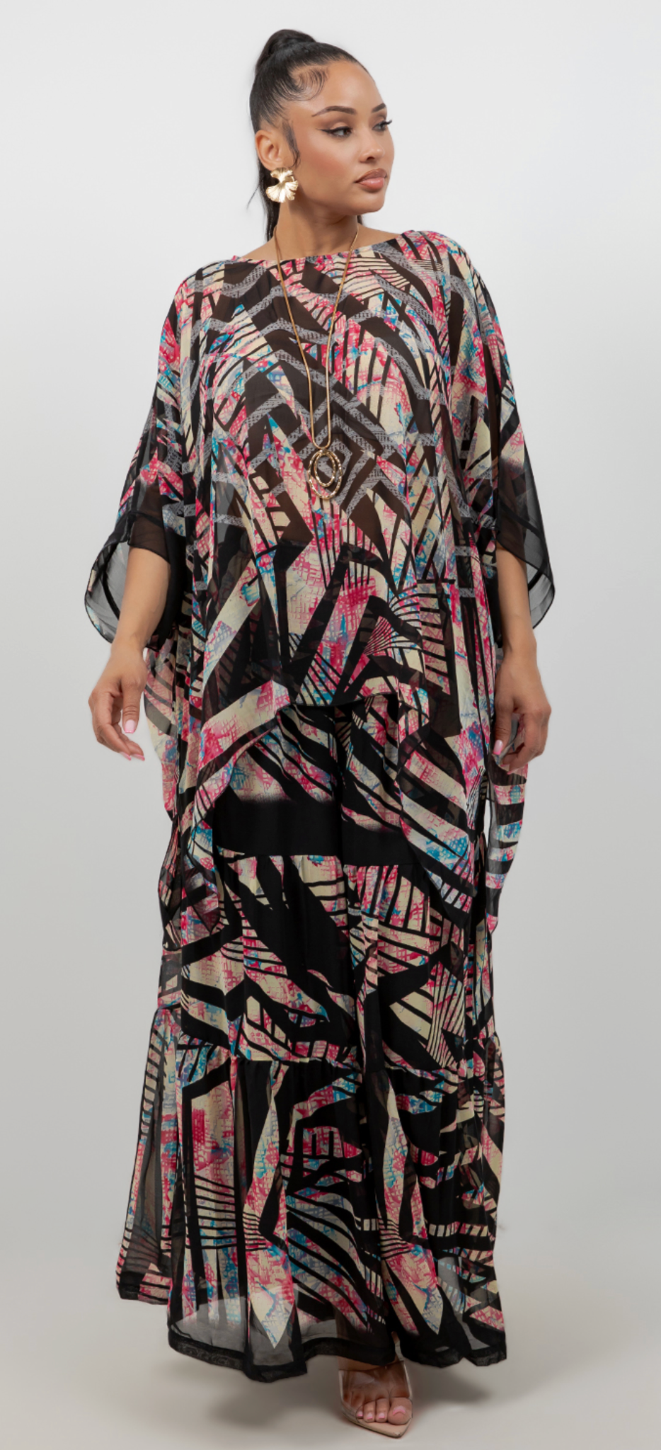 boho tunic top dress Boutique Unbranded Women Coral Green Black Plus Flowy 2xl 3 days after the funds have been cleared PINK LINE Only One! Oversize