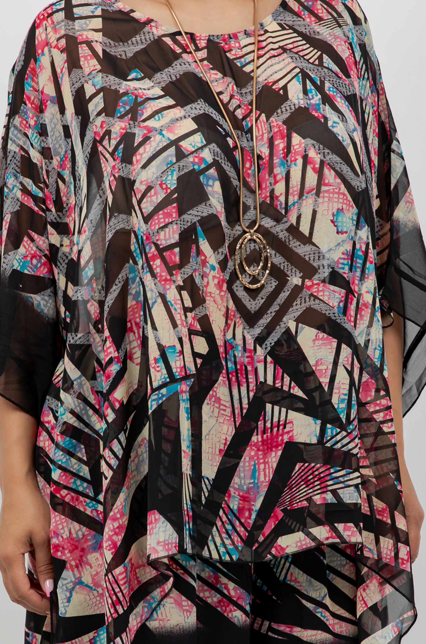 PINK LINE Only One! Oversize Pacifica Tunic Top Set Lagenlook Boho Hippie Chic SML-2X+