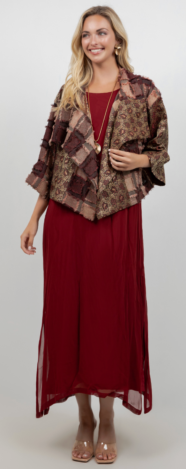 Lagenlook Fabric Fun Jacket Boho