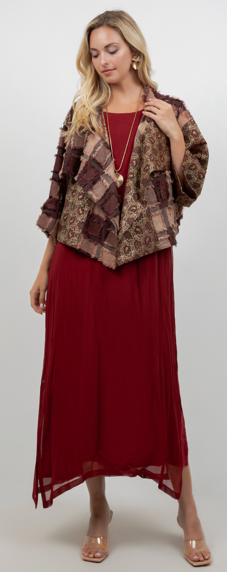 Lagenlook Fabric Fun Jacket Boho