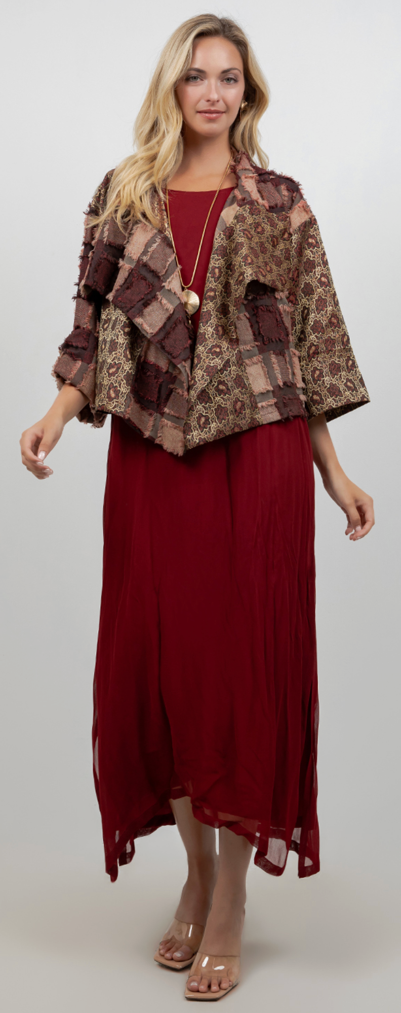 Lagenlook Fabric Fun Jacket Boho