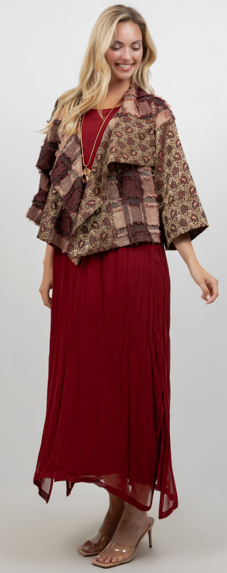 Lagenlook Fabric Fun Jacket Boho