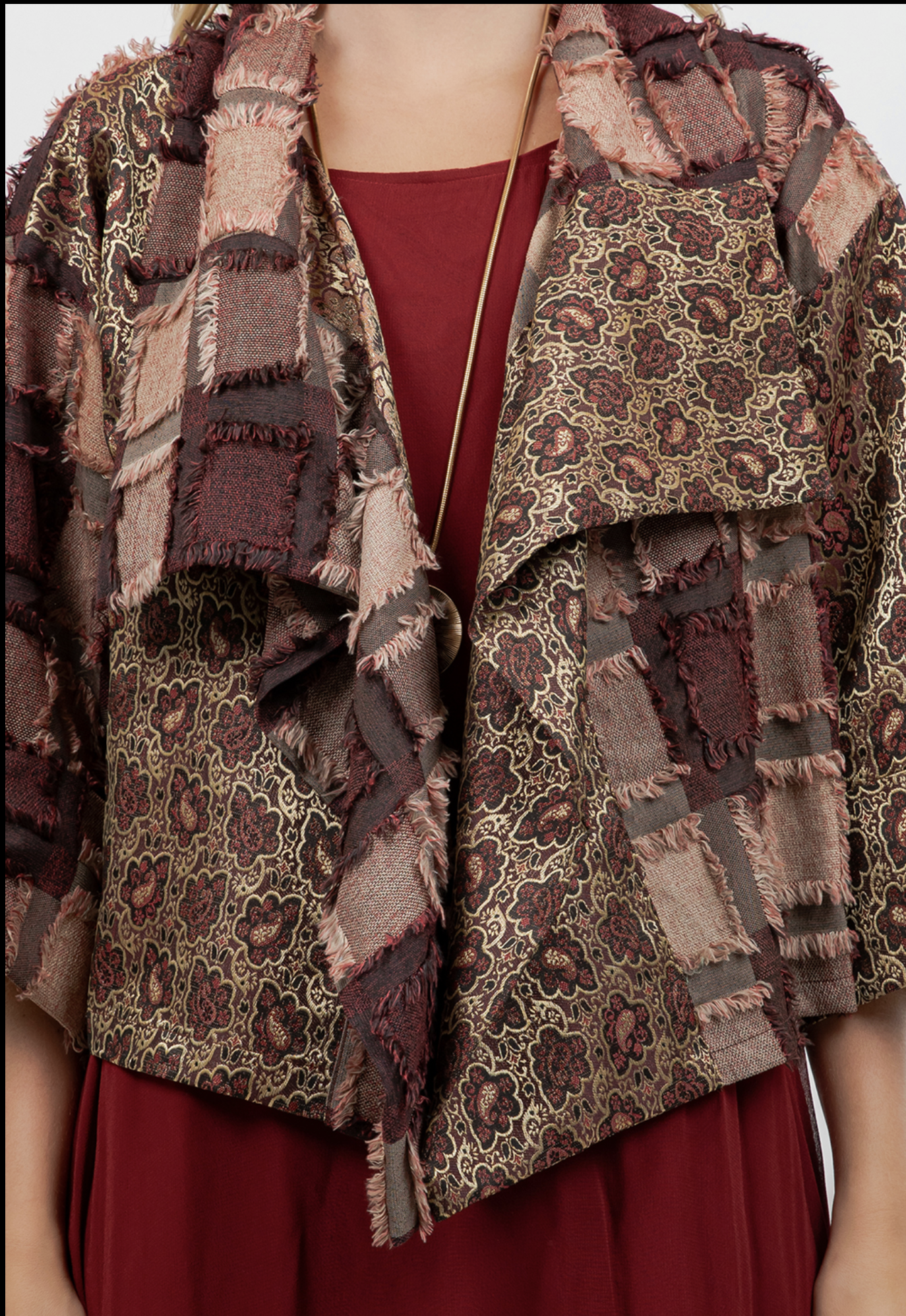 Lagenlook Fabric Fun Jacket Boho