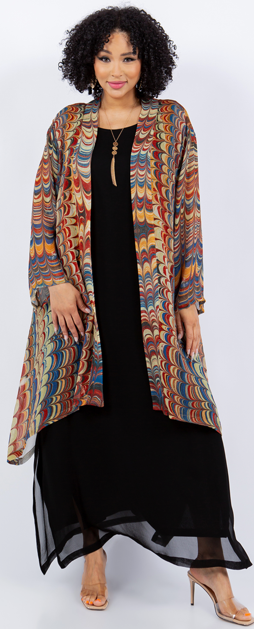 $40 Off Mystic Muse Kimono Jacket Modern Art Sml-2X
