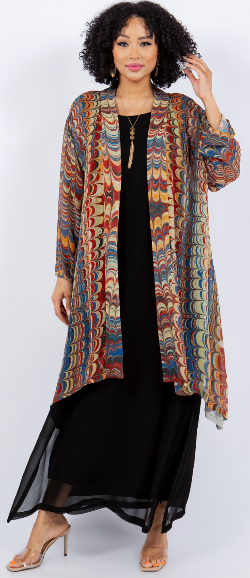 $40 Off Mystic Muse Kimono Jacket Modern Art Sml-2X