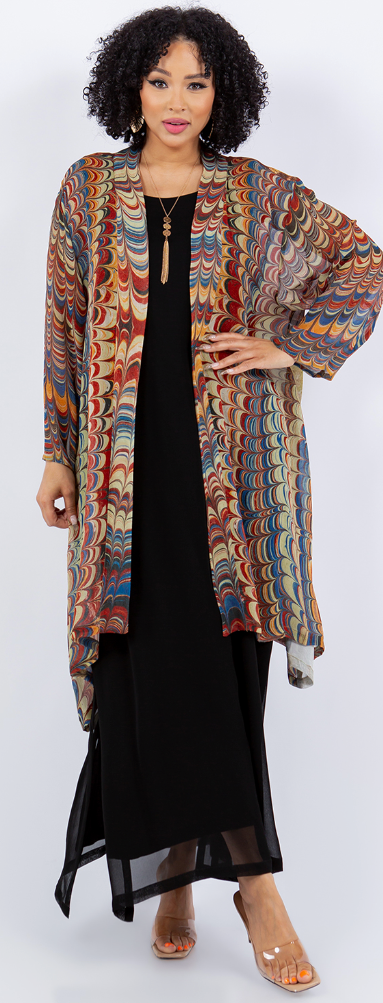 $40 Off Mystic Muse Kimono Jacket Modern Art Sml-2X
