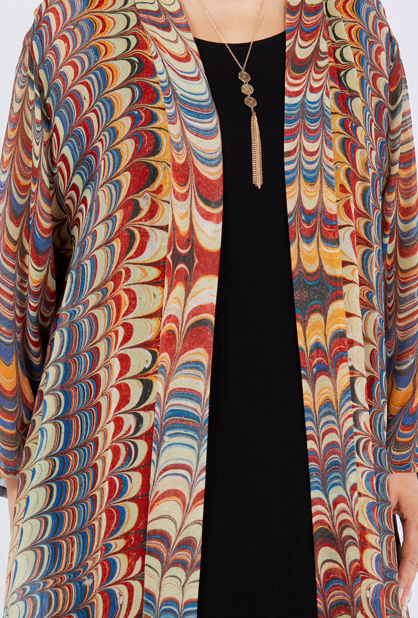 $40 Off Mystic Muse Kimono Jacket Modern Art Sml-2X