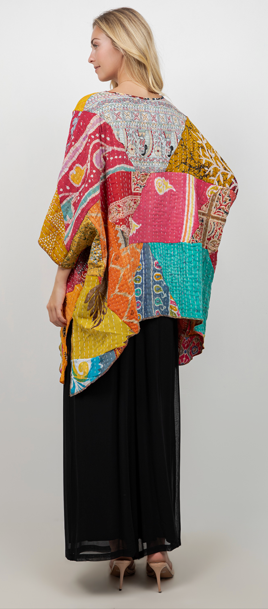 New! Reversible Kantha Oversize Pacifica Tunic Top Lagenlook Boho Hippie Chic SML-6X+