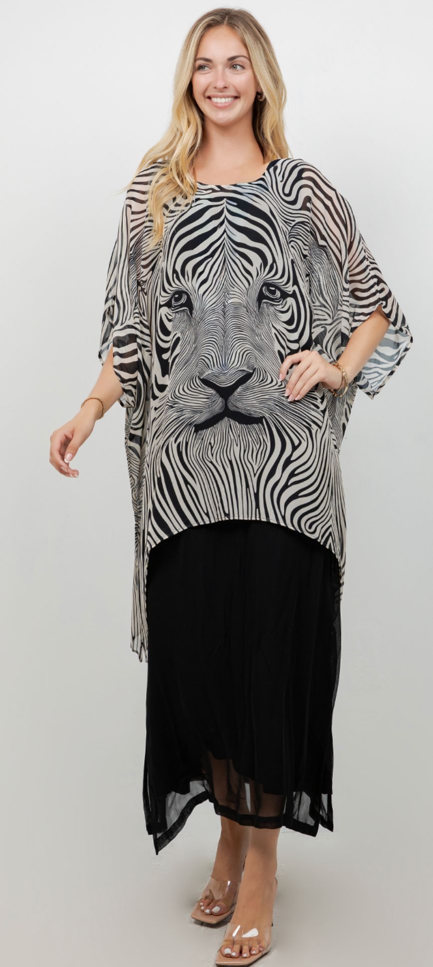 Oversize Pacifica Lioness Tunic Top  Lagenlook Boho Hippie Chic SML-6X+