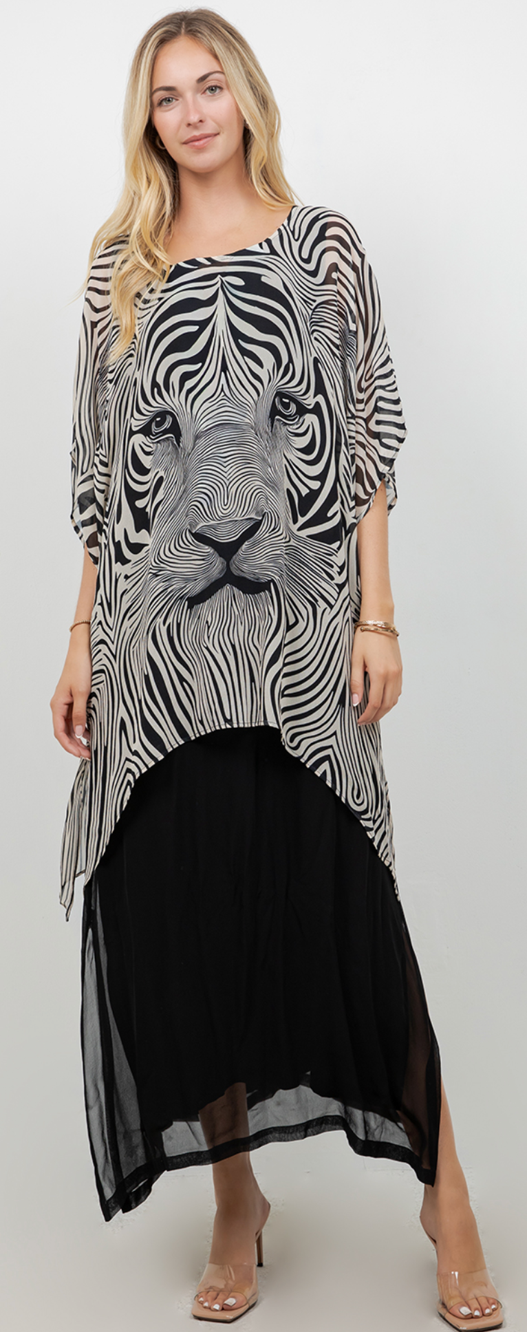 Oversize Pacifica Lioness Tunic Top  Lagenlook Boho Hippie Chic SML-6X+