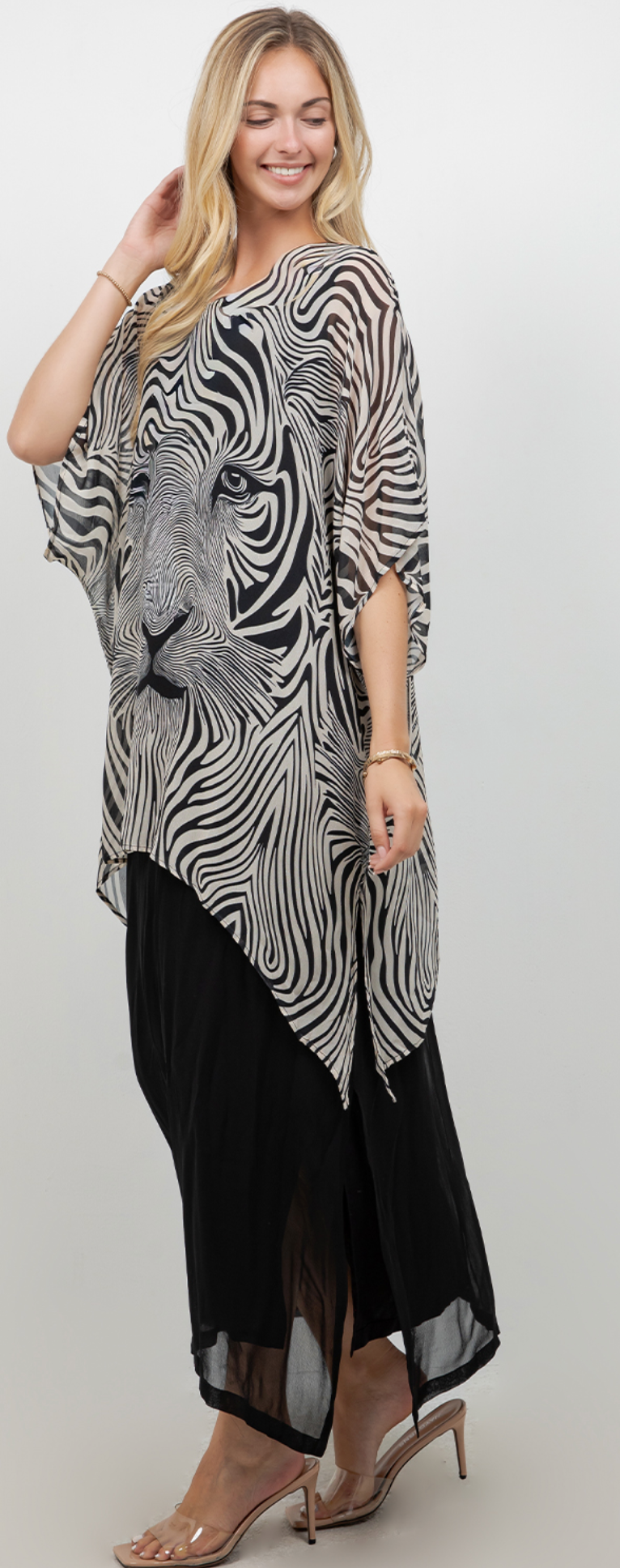 Oversize Pacifica Lioness Tunic Top  Lagenlook Boho Hippie Chic SML-6X+