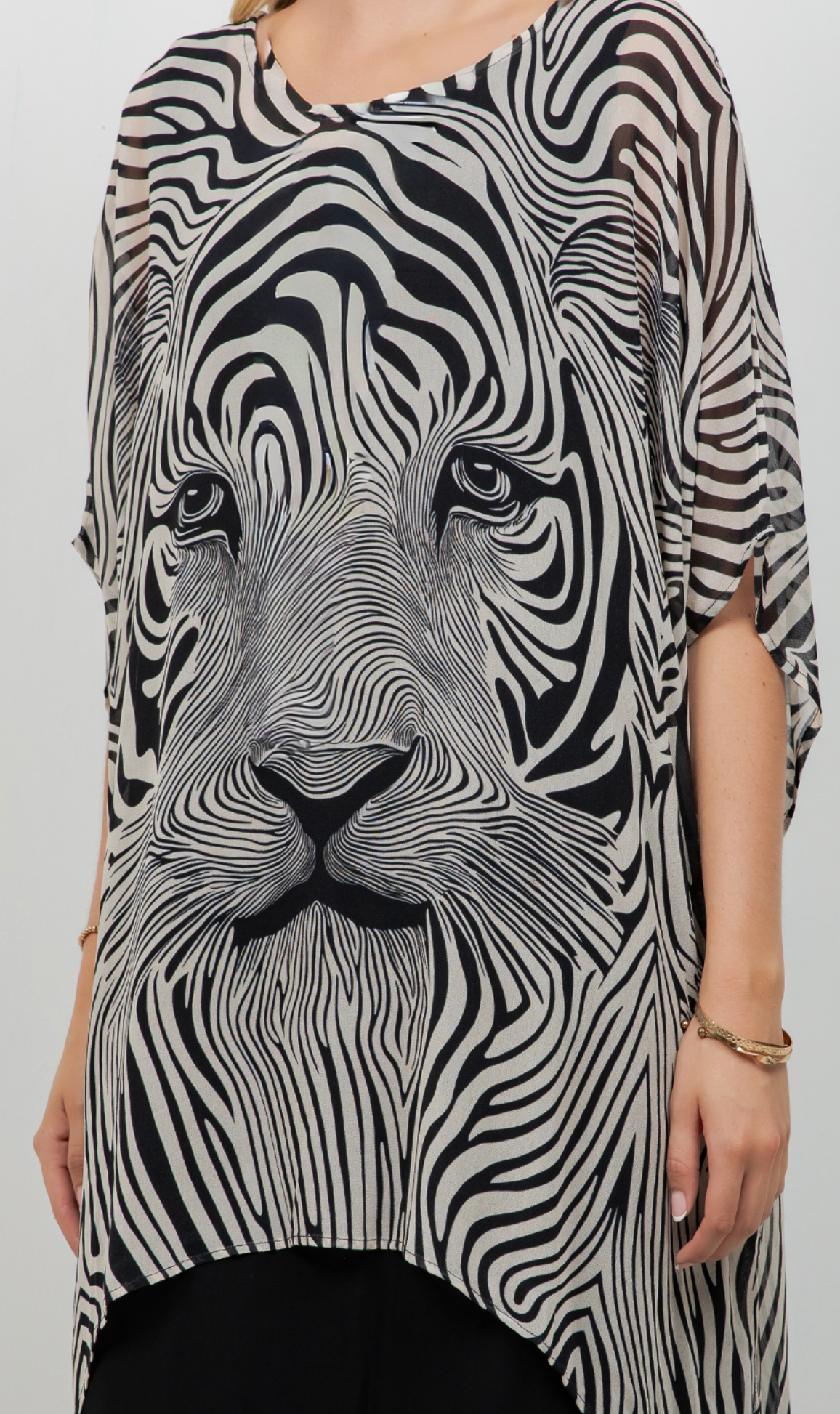 Oversize Pacifica Lioness Tunic Top  Lagenlook Boho Hippie Chic SML-6X+