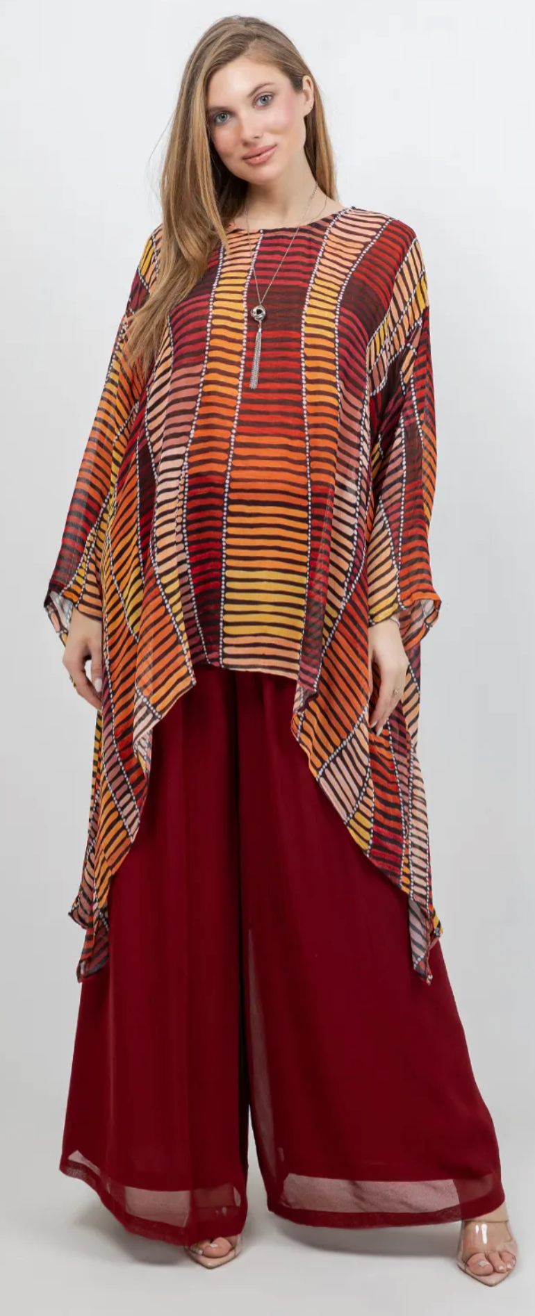 Enchant Me Mosaic hi-low Tunic Top Boho Hippie Chic Resort Wear Sml-10X