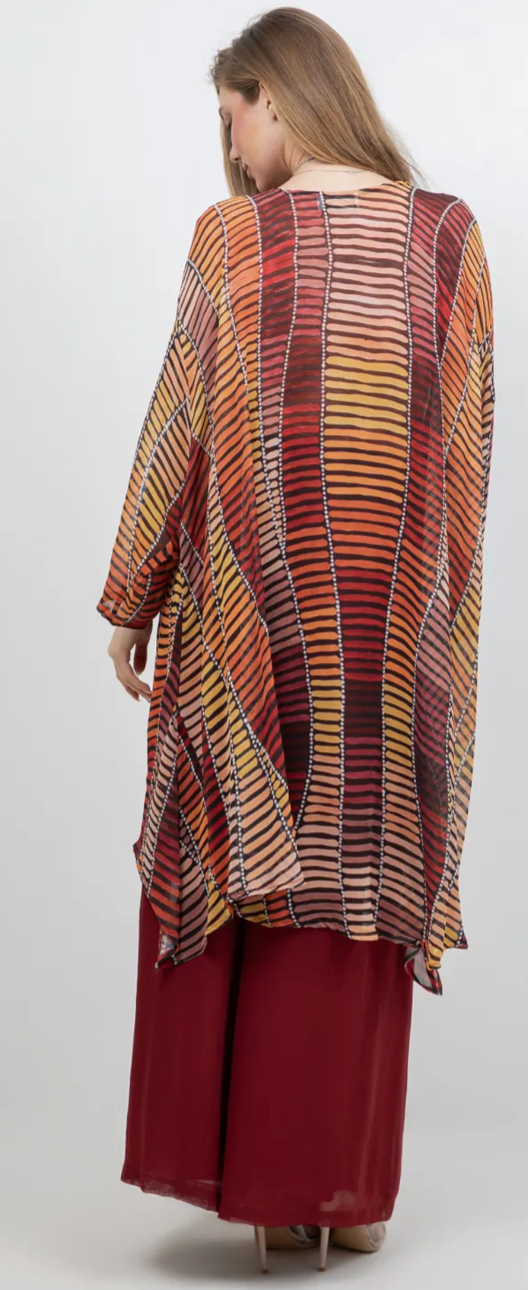 Enchant Me Mosaic hi-low Tunic Top Boho Hippie Chic Resort Wear Sml-10X