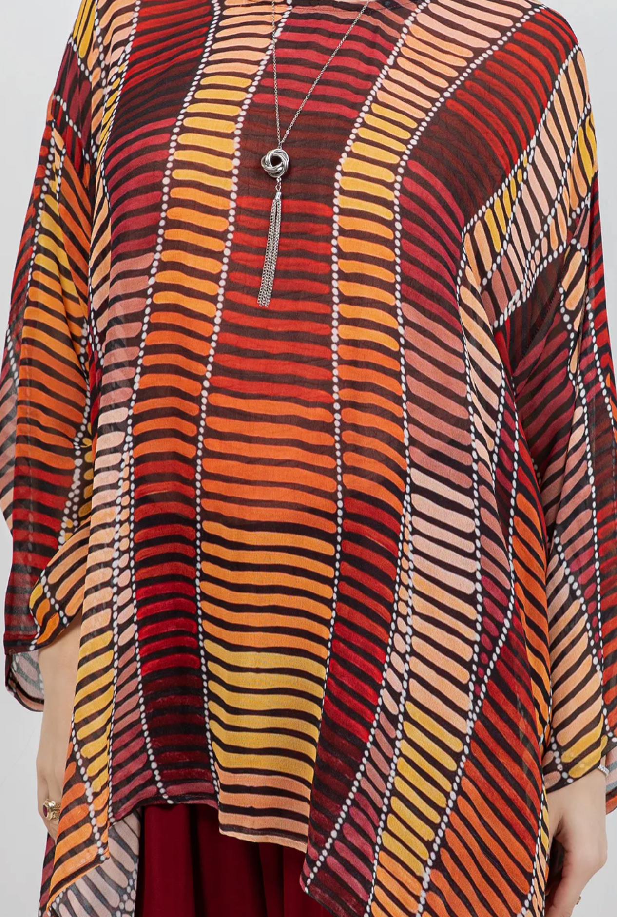 Enchant Me Mosaic hi-low Tunic Top Boho Hippie Chic Resort Wear Sml-10X