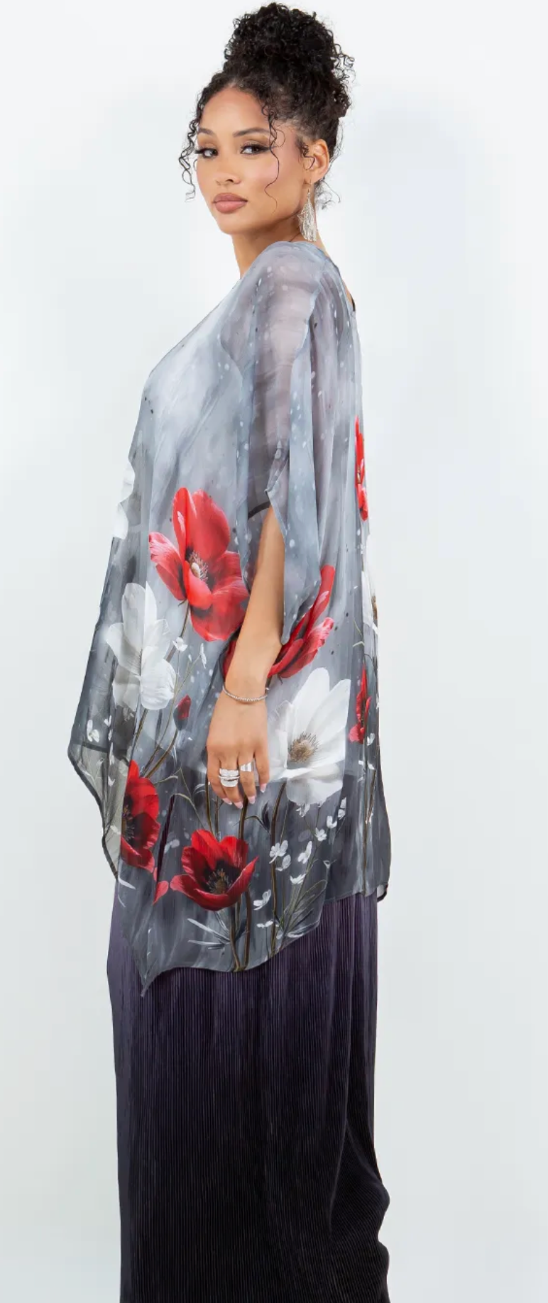 Rose Mist  Oversize Tunic Top Lagenlook Boho Hippie Chic SML-6X+