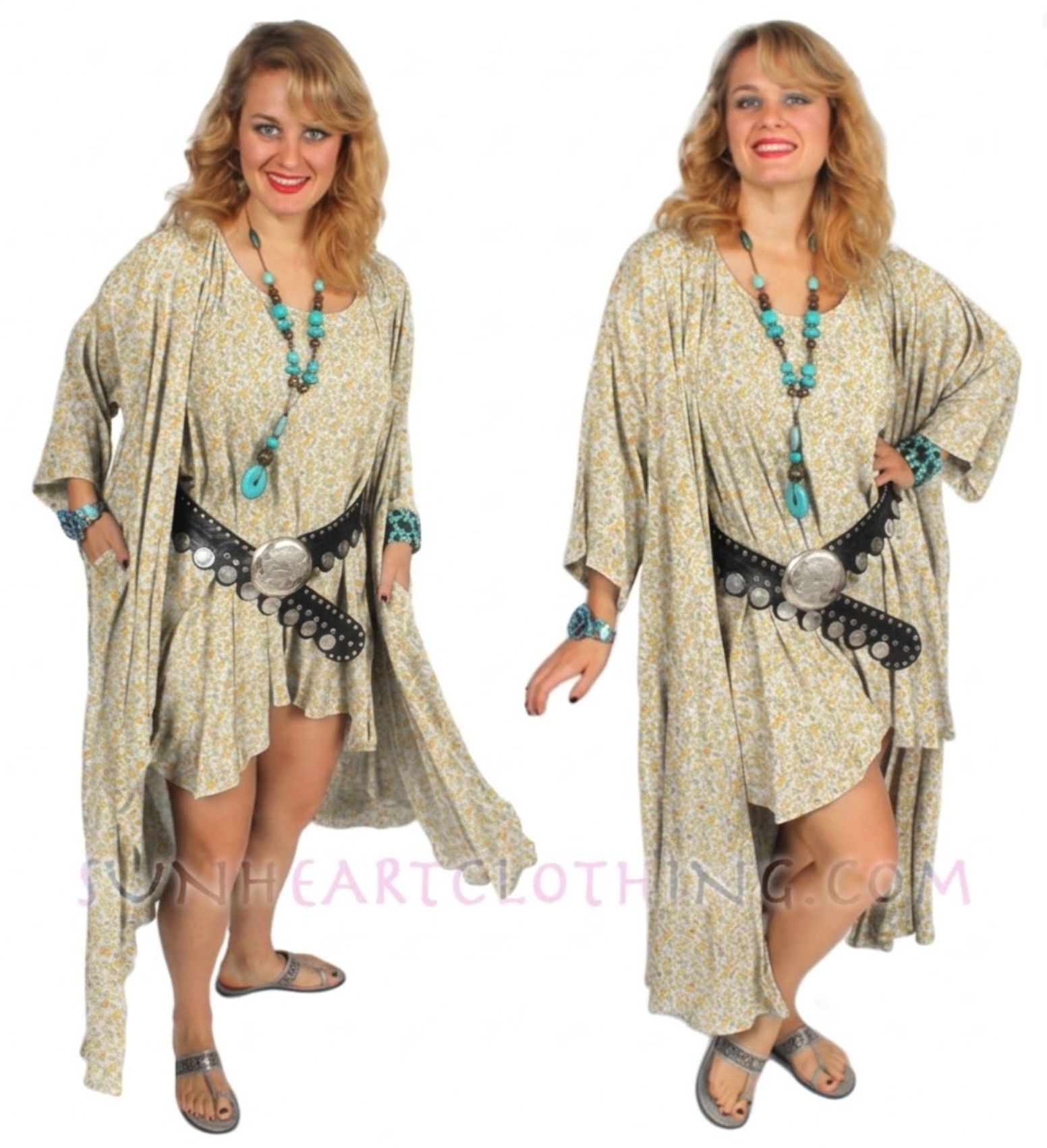 Sunheart Lemonbalm Gandourah Top & Coat In-One Sml-6x+
