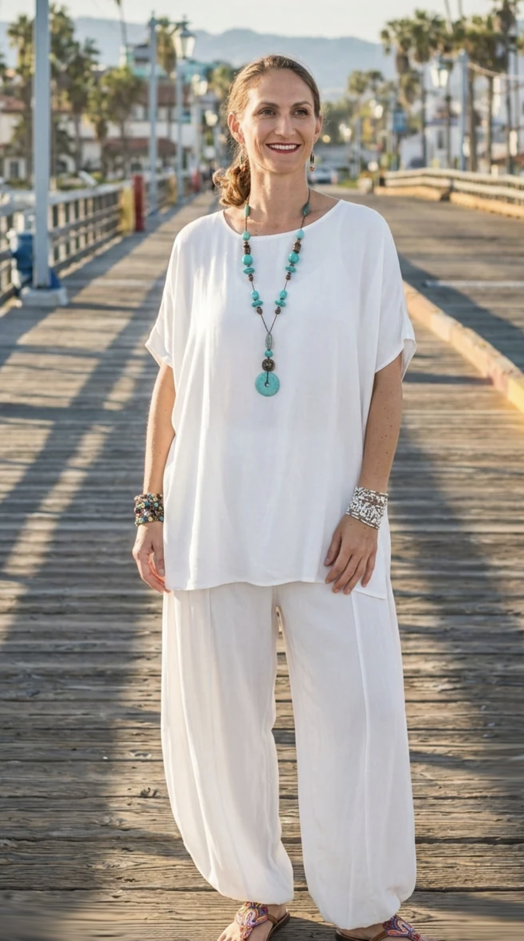 Tienda ho White short-sleeve ZenTop Moroccan Cotton Boho Hippie Chic Sml-4X SALE!!