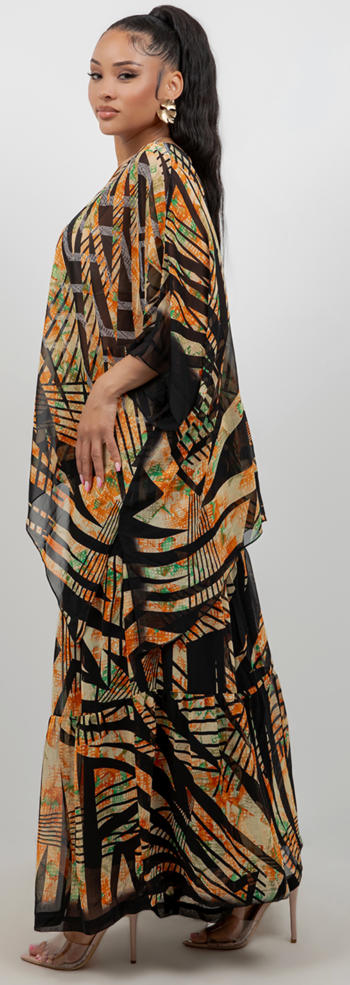1 LEFT INSTOCK- Amber Geo Oversize Pacifica Tunic Top Set Lagenlook Boho Hippie Chic SML-2X+