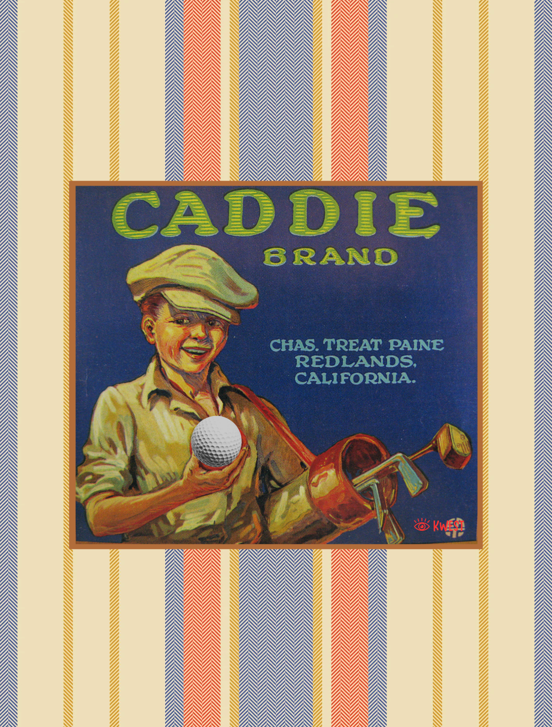 Caddie Clubhouse Men Chef Kitchen Towels Crate Label Cotton Tea Towel| Sports Golf Dish Towel Kitchen Decor