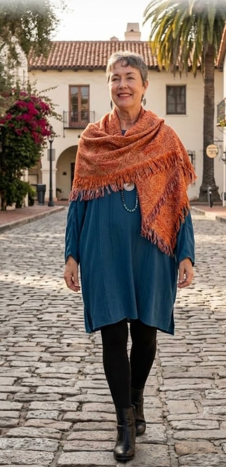Large Woven Pashmina Scarf Square 43" x 43"  Gift Altar Home Lifestyle