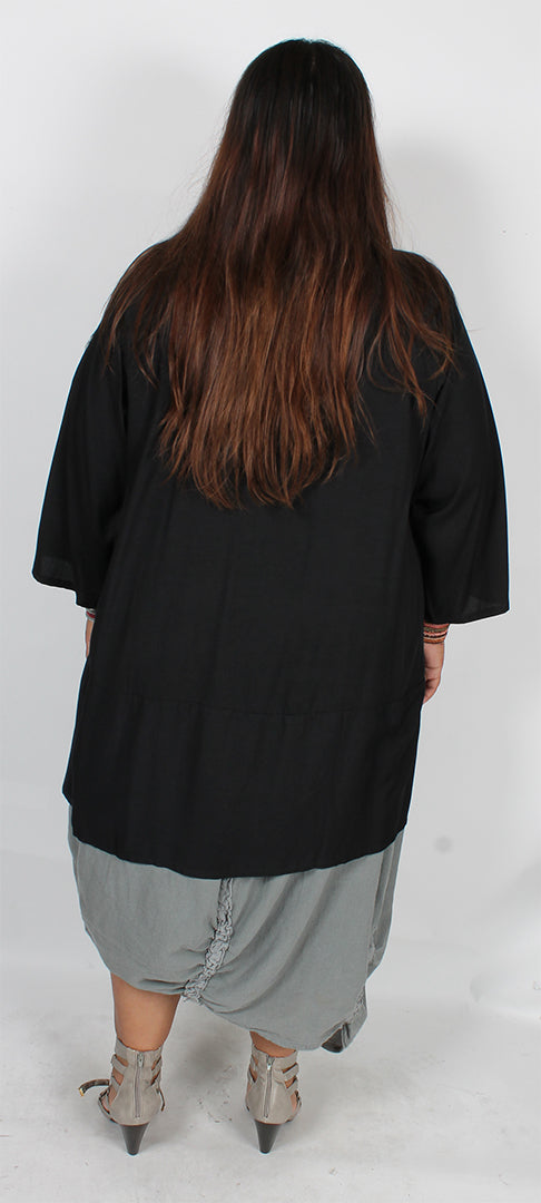 Sunheart Tibet BlackJacket Hippie Chic Plus Resort Wear Plus Sml-3x+