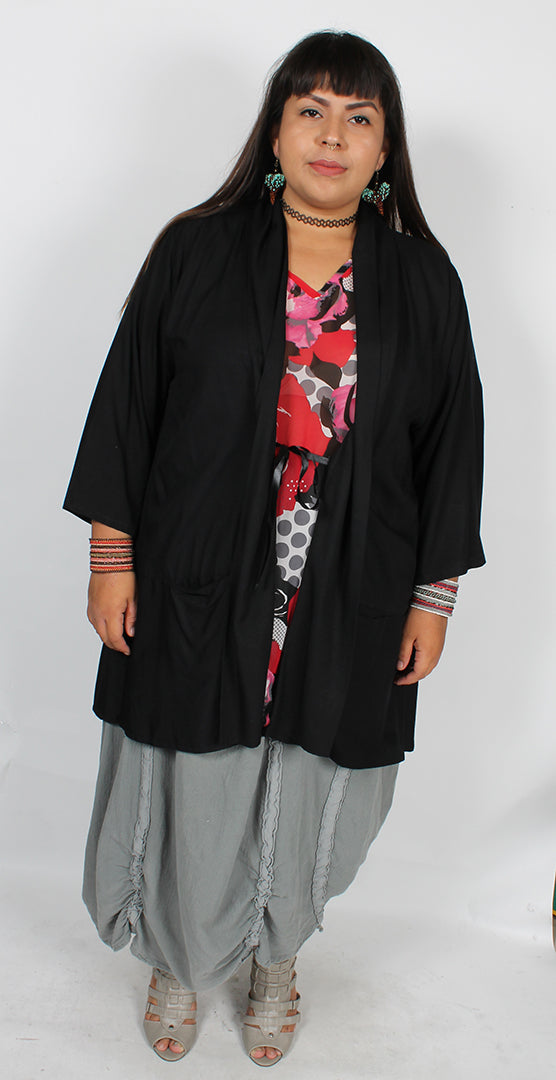Sunheart Tibet BlackJacket Hippie Chic Plus Resort Wear Plus Sml-3x+