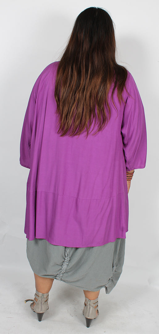 Sunheart Tibet Magenta  Jacket Hippie Chic Plus Resort Wear Plus Sml-3x+