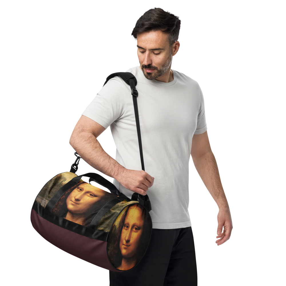 Mona Lisa Gym Sports Bag Weekender Luggage Artist Duffel Bag