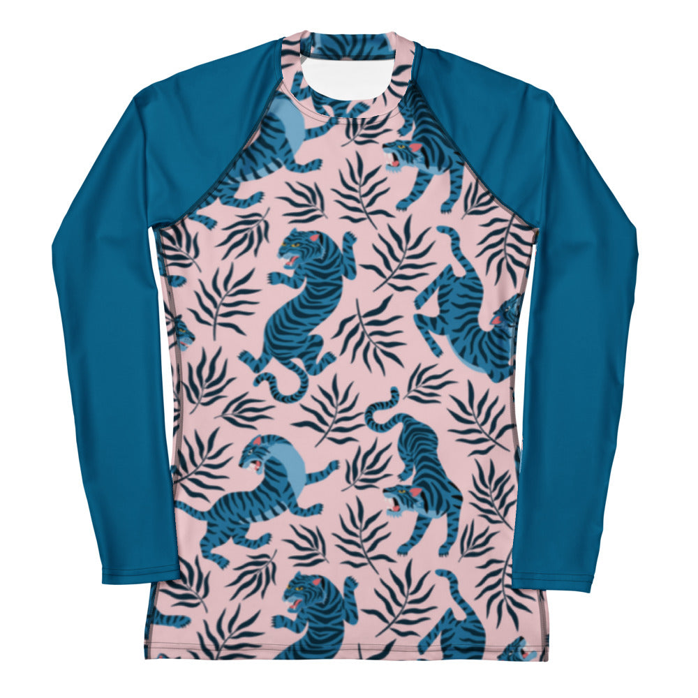 Sunheart Blue Panther Sport  Women's Rash Guard Swim Top Make a Splash XS-3X