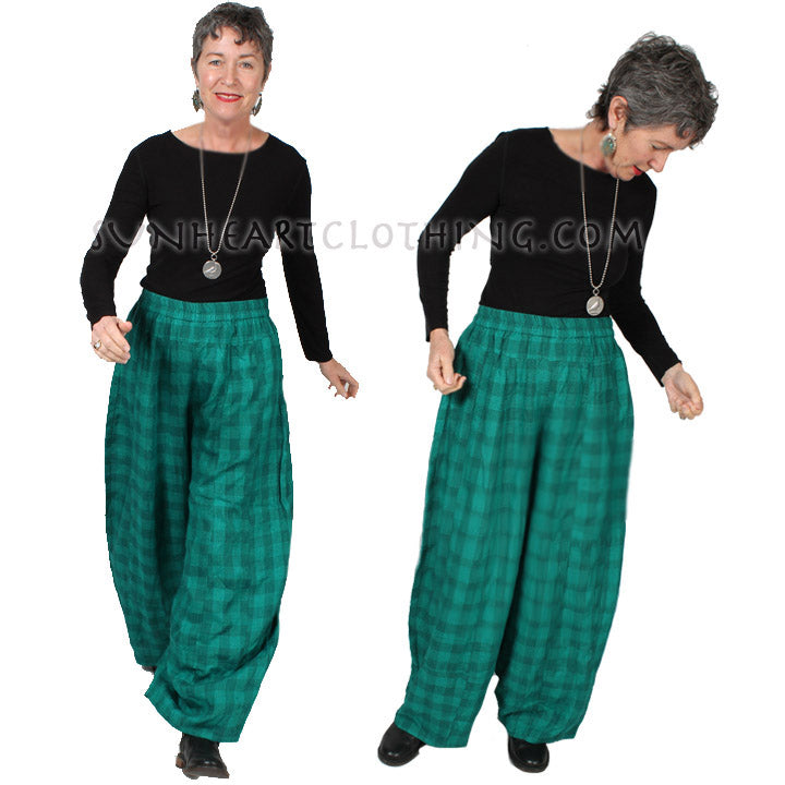 Sunheart Emerald Isle Harem  Pants Boho Hippie Chic Sml-2x