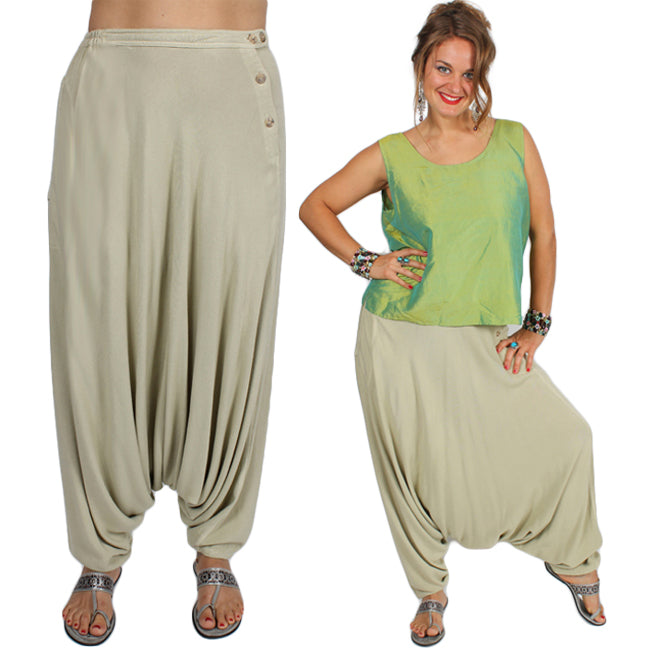 Tienda ho Sharwal Harem Pants Moroccan Cotton Lagenlook Sml-3x