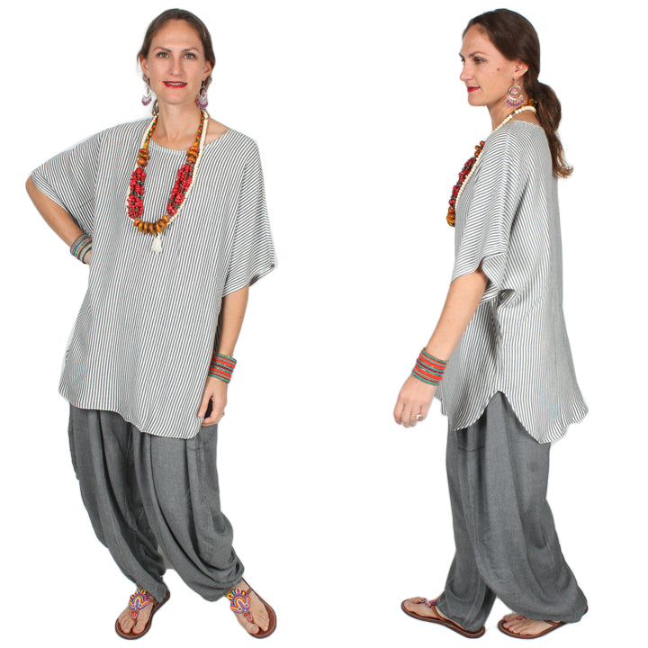 Tienda ho Smara long-sleeve Moroccan Cotton Boho Hippie Chic Sml-2x+